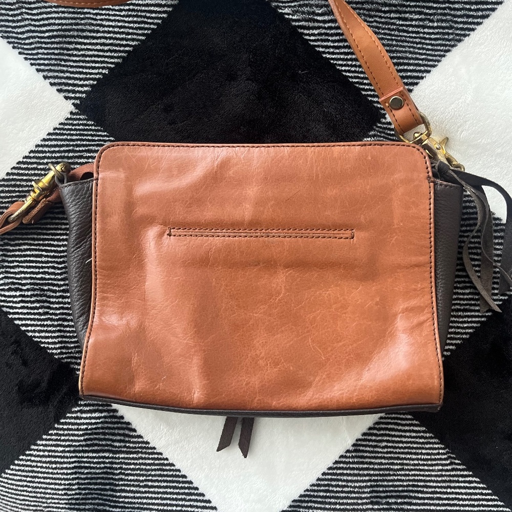 The Sak Leather Crossbody Satchel Bag Purse Brown - Picture 2 of 6
